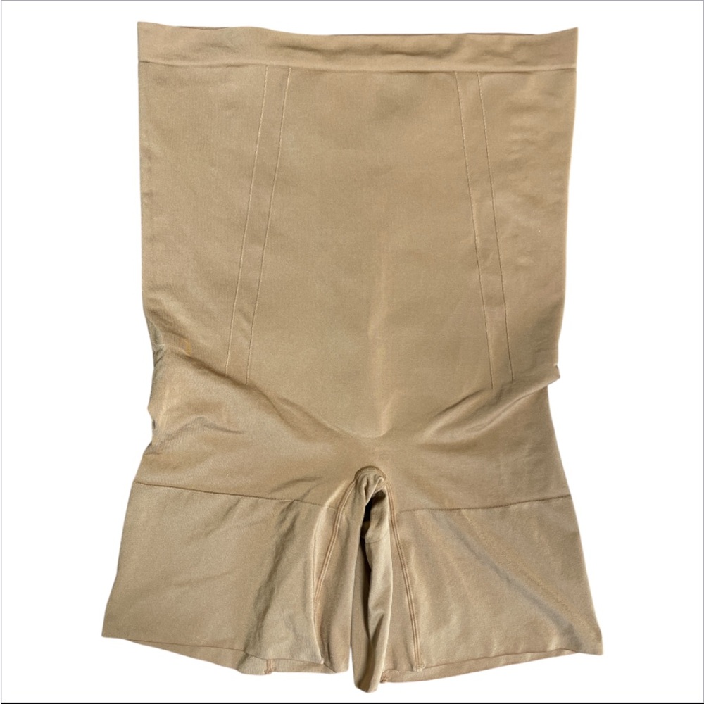 Spanx Women’s High Waist Shapewear Shorts 1X Nude Smoothing Tummy Control